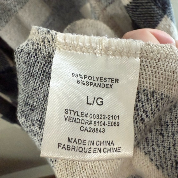 Plaid Open Front Vest Eclipse - Picture 3 of 5